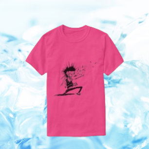 Heren T-shirts Zombie Undead Monster Pop Art Pink