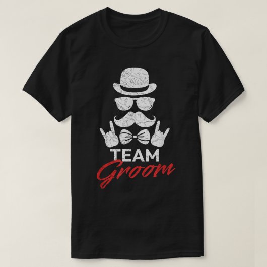 Heren Team Bruidegom Huwelijk Trouwen Bachelorfees T-shirt (Design voorkant)