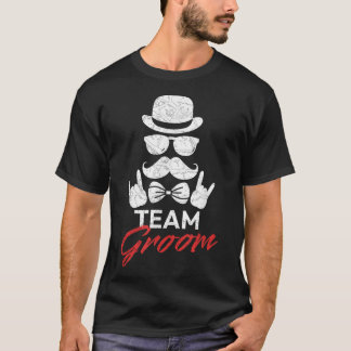 Heren Team Bruidegom Trouwen Huwelijk Bachelor Par T-shirt