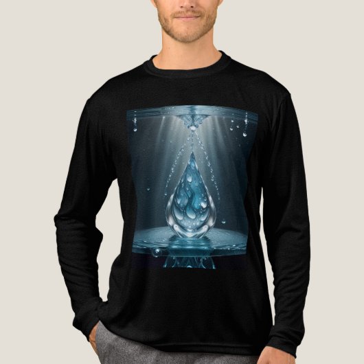 Heren Tri-Blend Basic T-shirt (Voorkant volledig)