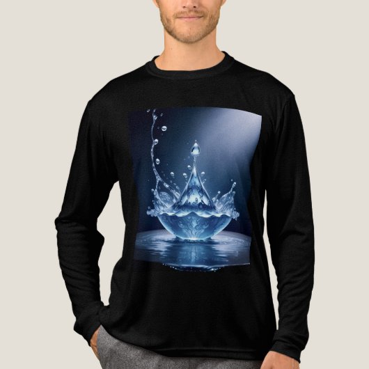 Heren Tri-Blend Basic T-shirt (Voorkant volledig)