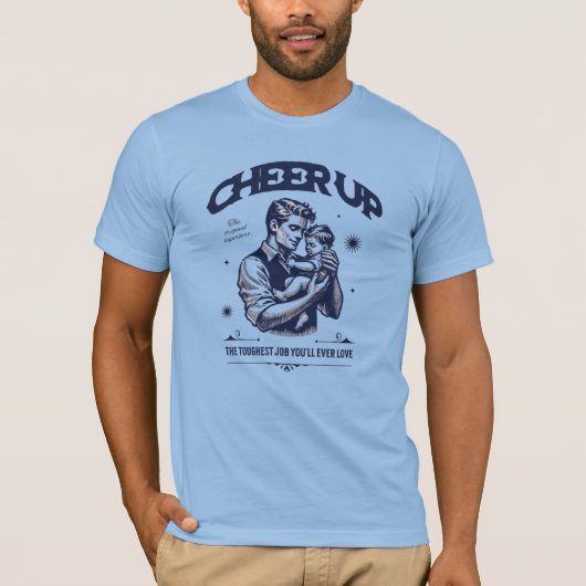 Heren trui T-shirt om papa op te vrolijken (Voorkant)
