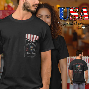 Heren US 250 We the People Zakstijl Patriottisch T-shirt