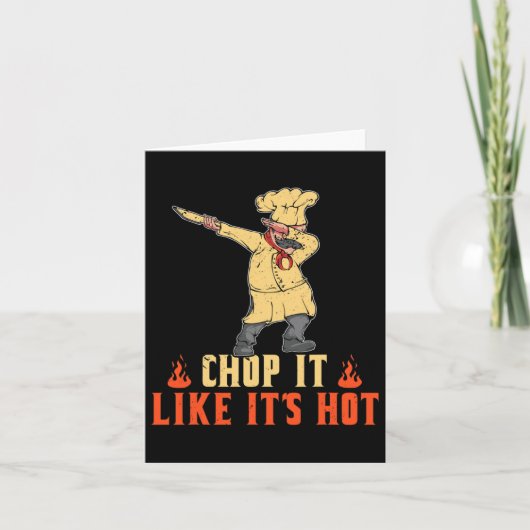 Heren Vaderdag Bbq Chop It Like It's Hot Grill Kaart (Voorkant)