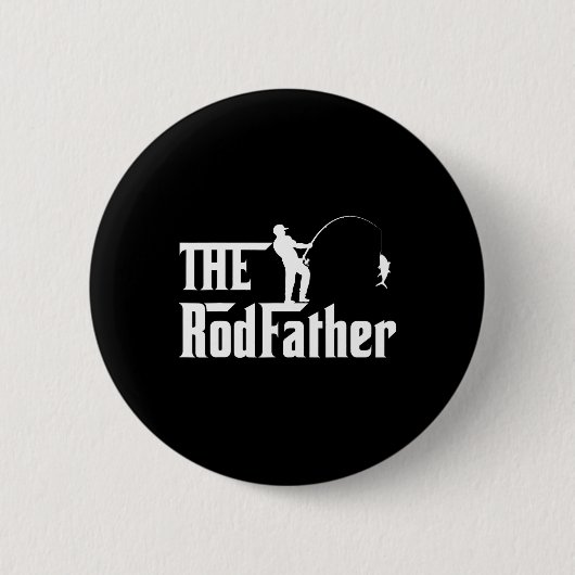 Heren Vaderdag Rod Vader Vissen Grappige Vader Ronde Button 5,7 Cm (Voorkant)