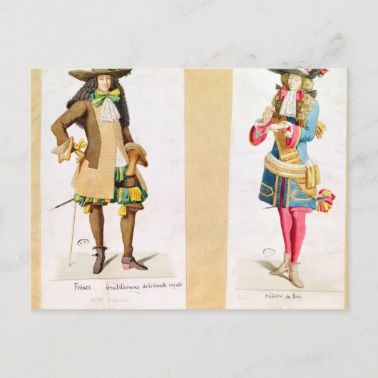 Heren van de koninklijke familie briefkaart (Voorkant)