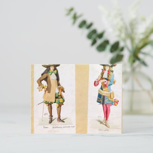 Heren van de koninklijke familie briefkaart (Staand voorkant)