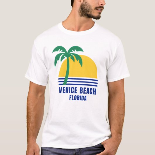 Heren Venice Beach Florida T-shirt (Voorkant)