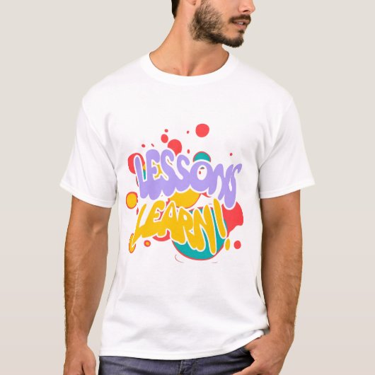 HEREN VERFSPATTERS LESSEN GELERD T SHIRT (Voorkant)