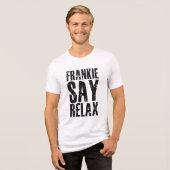 Heren Vervaaide Frankie Say Relax T-shirt (Voorkant volledig)