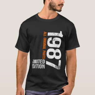 Heren Vintage 1987 39e verjaardagscadeaus Heren Da T-shirt