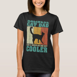 Heren Vintage Balinese Kat Vader Net Als Een Gewon T-shirt