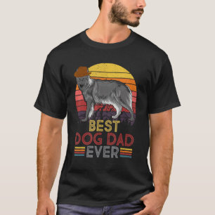 Heren Vintage Beste Hond Papa Ooit Retro Hoofdband T-shirt