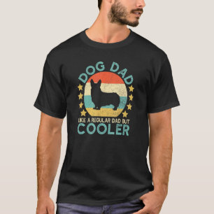 Heren Vintage Corgi Hond Vader Voor Eigenaar T-shirt