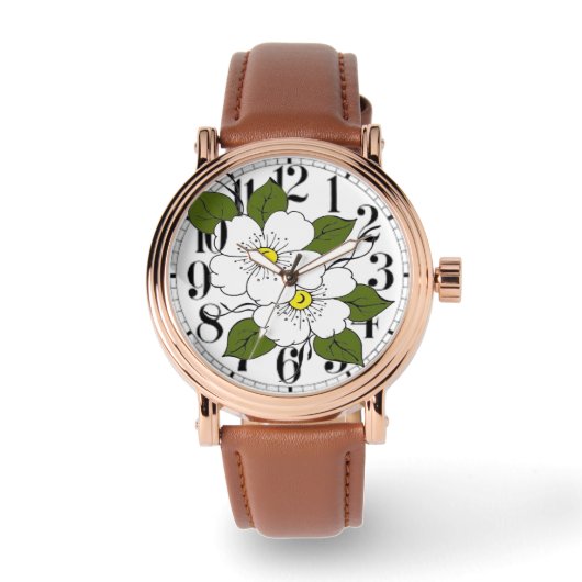 Heren vintage horloge in roze goud (Voorkant)