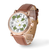 Heren vintage horloge in roze goud (Hoek)