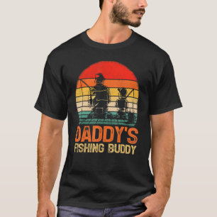 Heren Vintage Jongens Daddy's Vis Buddy Visserij V T-shirt