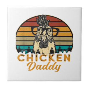 Heren Vintage Kip Daddy Kip Vader Boerderij Tegeltje