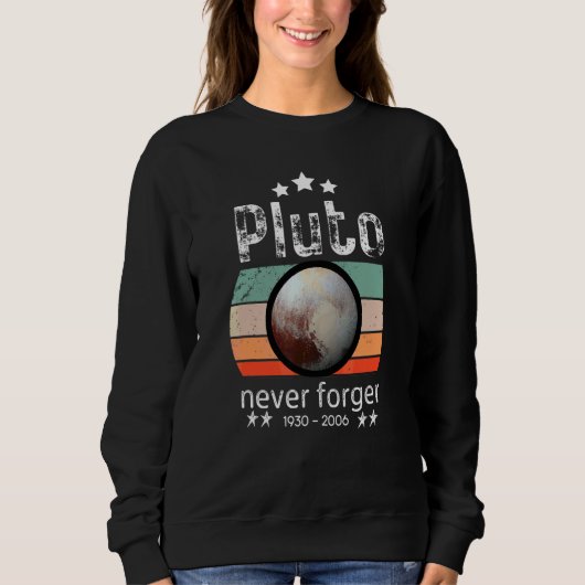 Heren Vintage Nooit Pluto Vergeten Retro Stijl Trui (Voorkant)