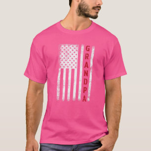 Heren Vintage Opa Amerikaanse Vlag Grafisch Dik T-shirt