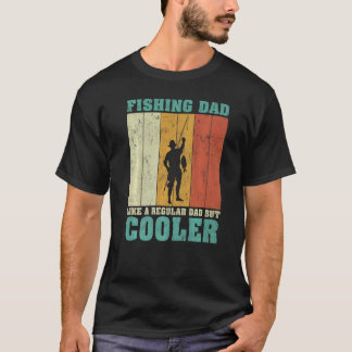 Heren Vintage Retro Vissen Vader Net Als Een Gewon T-shirt