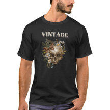 Heren Vintage Schedel T-Shirt