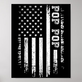Heren Vintage T-shirt Amerikaanse Vlag 4 juli USA Poster
