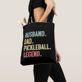 Heren Vintage T-shirt Echtgenoot Vader Pickleball Tote Bag (Dichtbij)