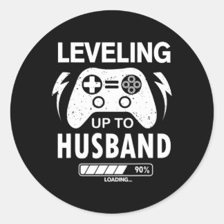 Heren Vintage Verlovings Huwelijk Voor Bruidegom V Ronde Sticker