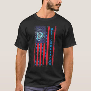 Heren Vissen Visser Usa Vlag Vis T-shirt