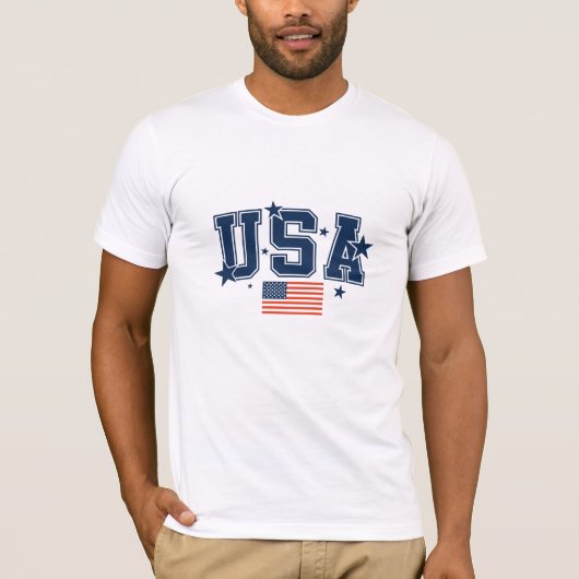 Heren Vlag VS T-Shirt (Voorkant)