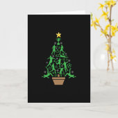 Heren Voetbal Kerstboom Kaart (Gele Bloem)