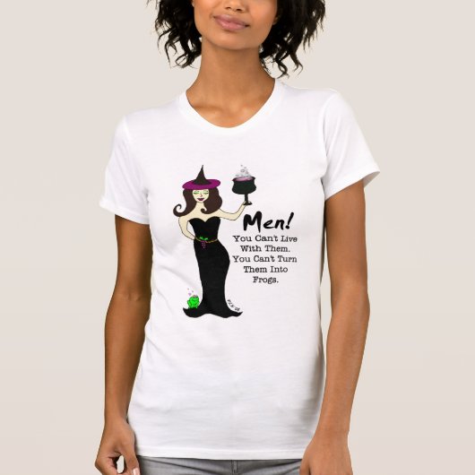 Heren!  Wijn Witch T-Shirt (Voorkant)