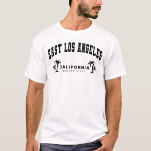 Heren Wit East Los Angeles, Californië T-shirt