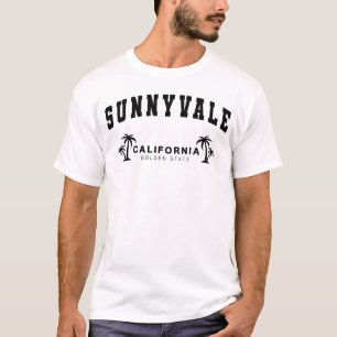 Heren Wit Sunnyvale, Californië, Golden State T-shirt