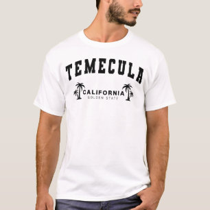 Heren Wit Temecula, Californië, Golden State T-shirt