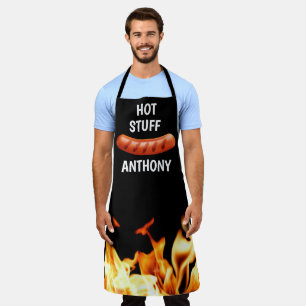 Heren Worst Zwart Modern Papa Chef BBQ Schort