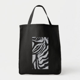 Heren Zebra Oog Wildlife Afrikaanse Vlaktes Schild Tote Bag