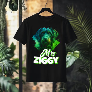 Heren Ziggy Gepersonaliseerde Hond Foto, Aangepast T-shirt
