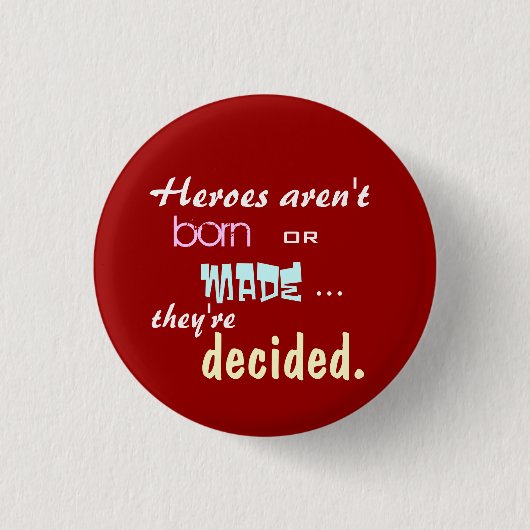 Heren zijn niet geboren ronde button 3,2 cm (Voorkant)