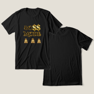 HEREN ZWART GOUD GRAPHISCHE MOTIVERENDE DE HUSTLE  Tri-Blend SHIRT
