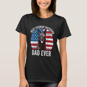 Heren Zwarte Duitse Herdershond Vader Amerikaanse T-shirt