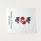 Herenbruiloft fotobehang gepersonaliseerd wandkleed (Voorkant (horizontaal))