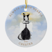 herengel honden vleugels foto keramisch sierbloem keramisch ornament (Voorkant)