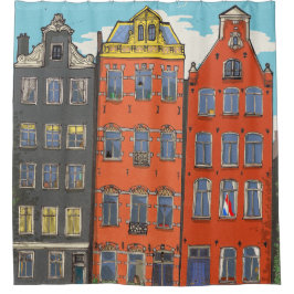 Herengracht Canal Amsterdam Nederland Douchegordijn