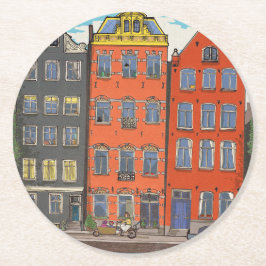 Herengracht Canal Amsterdam Nederland Ronde Kartonnen Onderzetter