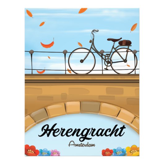 Herengracht Canal Amsterdam Travel poster (Voorkant)
