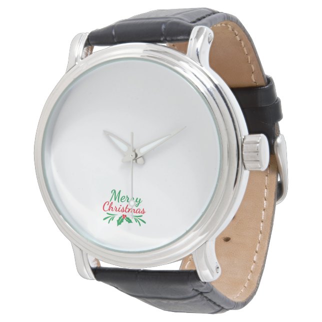 Herenhorloge met kerstontwerp  horloge (Gekanteld)