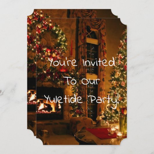 herenhuis bomen en open haard kaart (Voorkant / Achterkant)