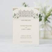 Herenhuis Save The Date Kaart (Staand voorkant)